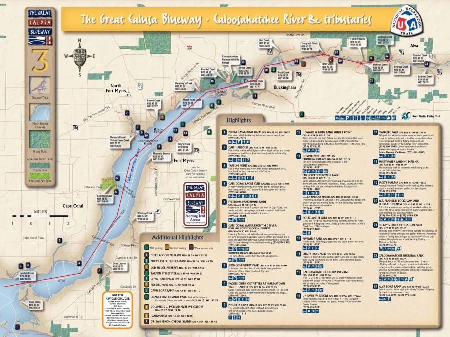 paddle 1 - calusa-blueway-map-3-caloosahatchee-river-and-tributaries