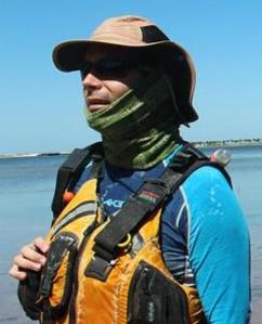 Jeff Fabiszewski wearing sun protective clothing.
