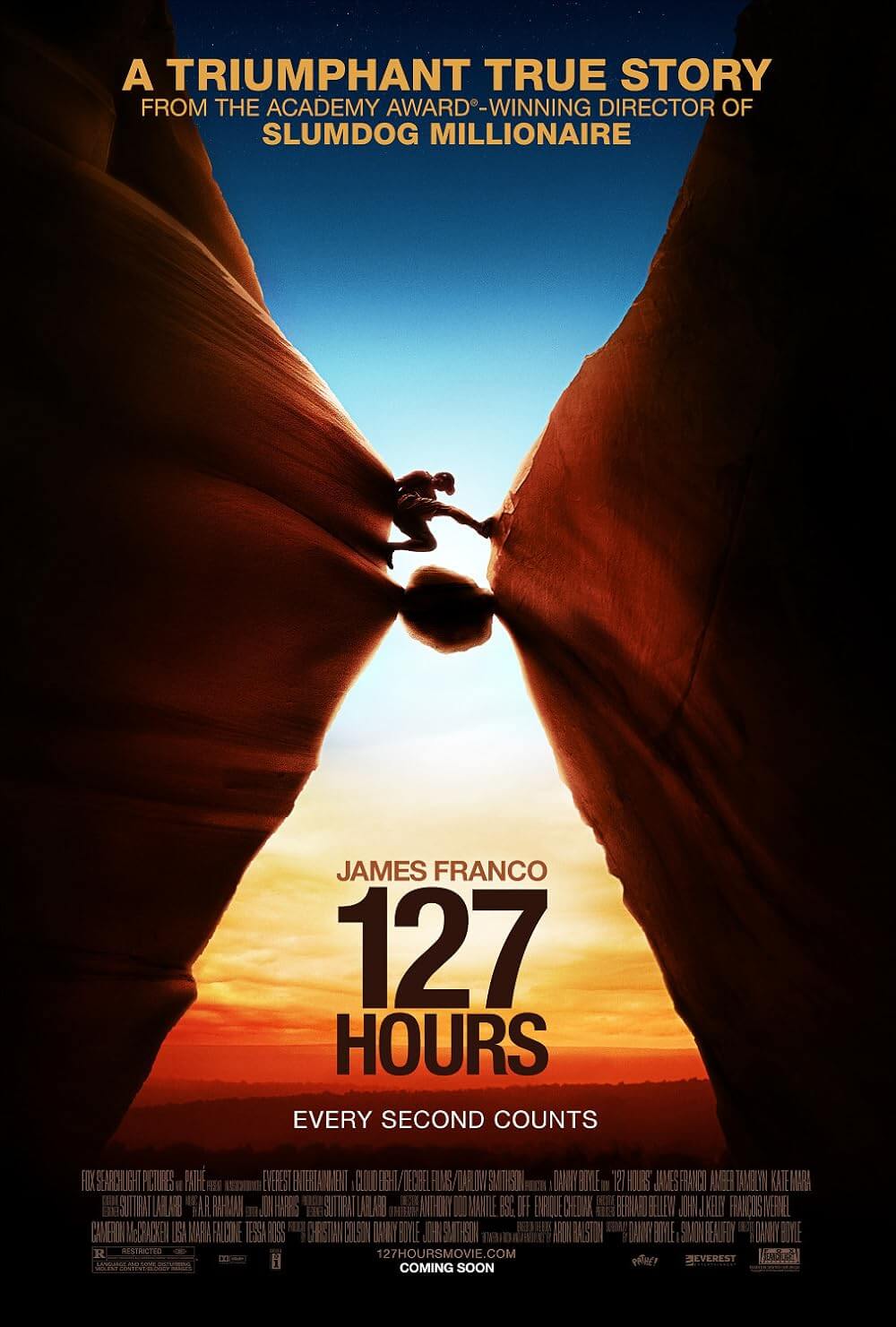 127 Hours wilderness survival film poster